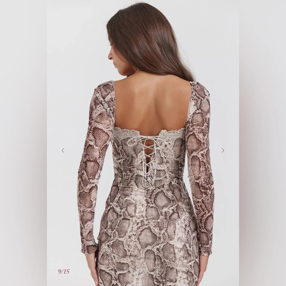 SERAPHINA
Snake Print Corset Dress - Picture 6 of 10